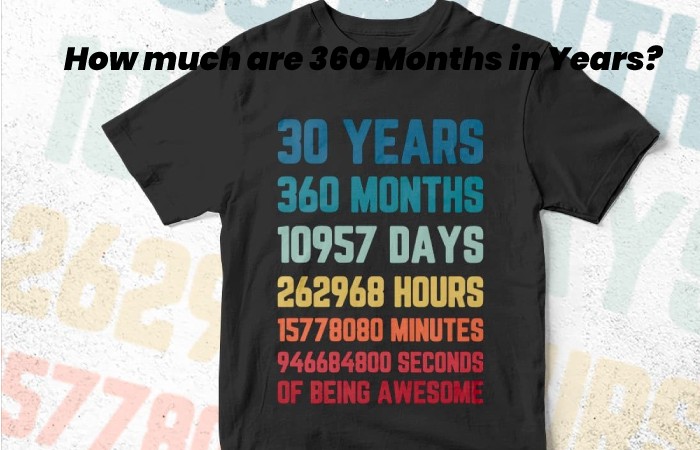 How much are 360 Months in Years?