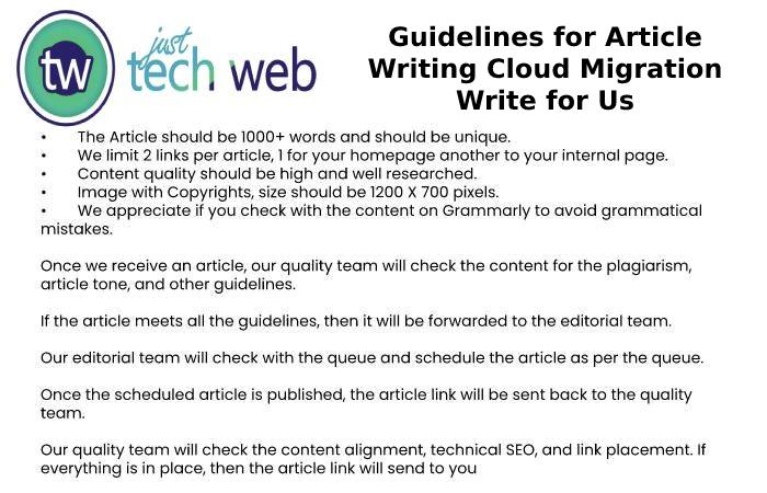 Guidelines for Article Writing Cloud Migration Write for Us