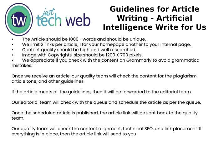 Guidelines for Article Writing - Artificial Intelligence Write for Us