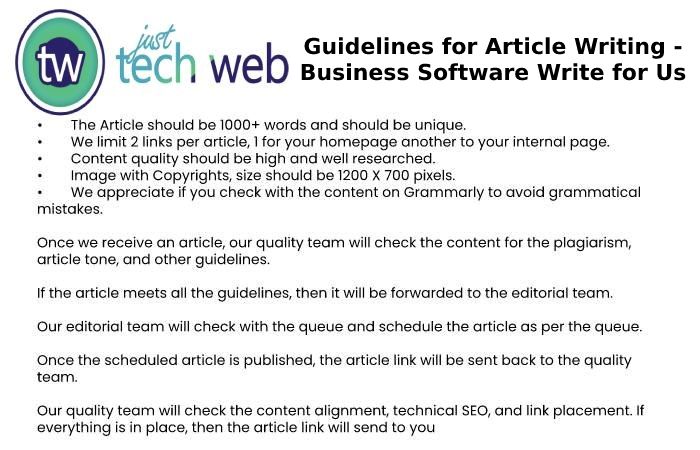 Guidelines for Article Writing - Business Software Write for Us