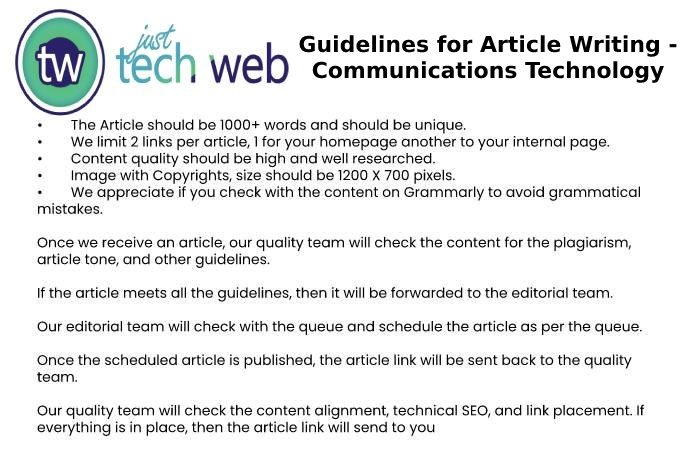 Guidelines for Article Writing - Communications Technology