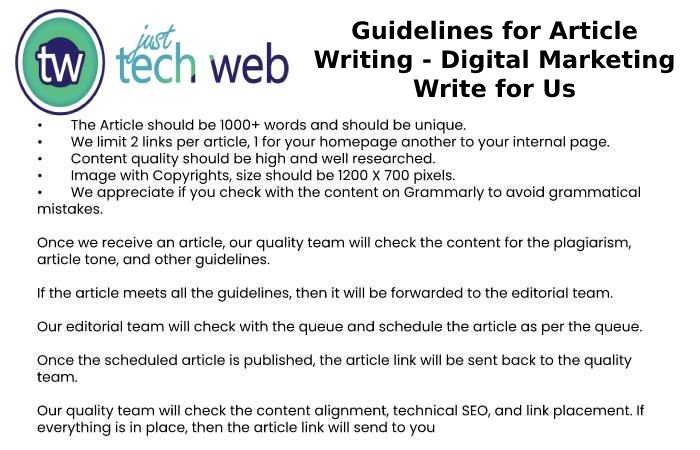 Guidelines for Article Writing Digital Marketing Write for Us