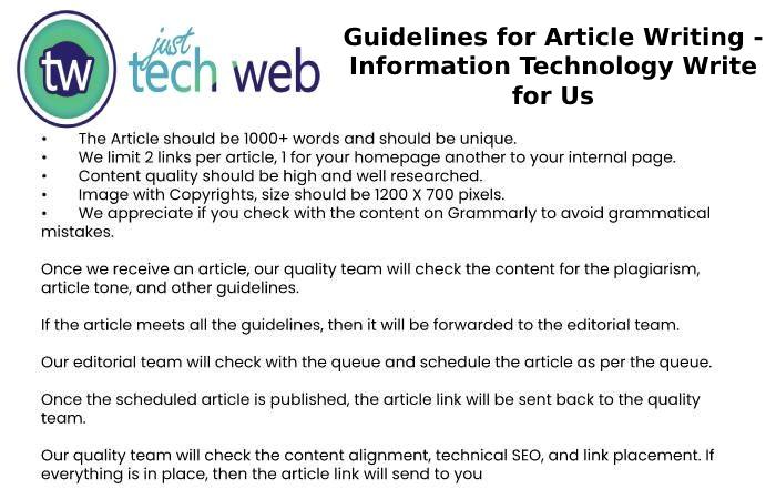 Guidelines for Article Writing Information Technology Write for Us