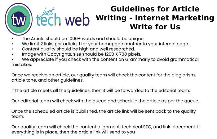 Guidelines for Article Writing - Internet Marketing Write for Us