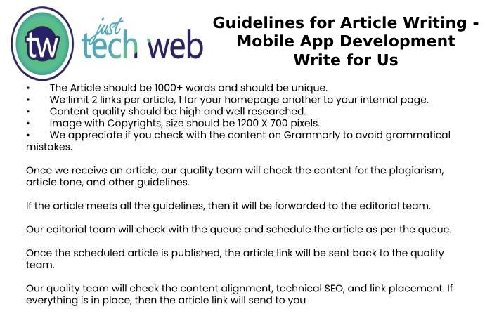 Guidelines for Article Writing - Mobile App Development Write for Us