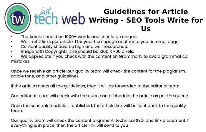 Guidelines for Article Writing - SEO Tools Write for Us