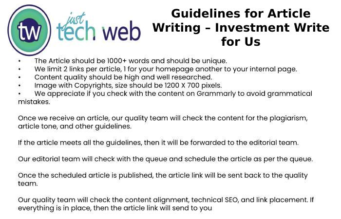 Guidelines for Article Writing – Investment Write for Us