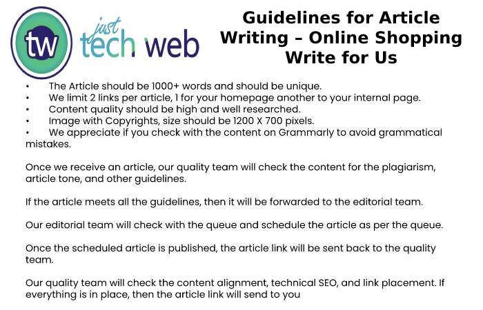 Guidelines for Article Writing – Online Shopping Write for Us