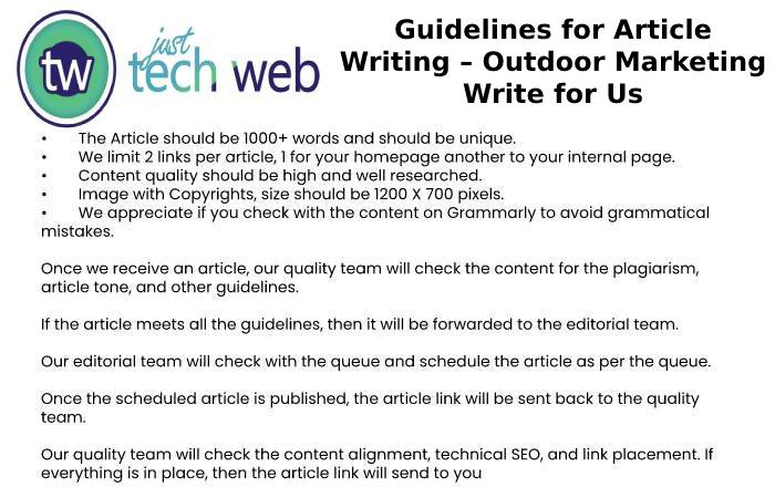 Guidelines for Article Writing – Outdoor Marketing Write for Us