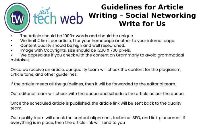 Guidelines for Article Writing – Social Networking Write for Us