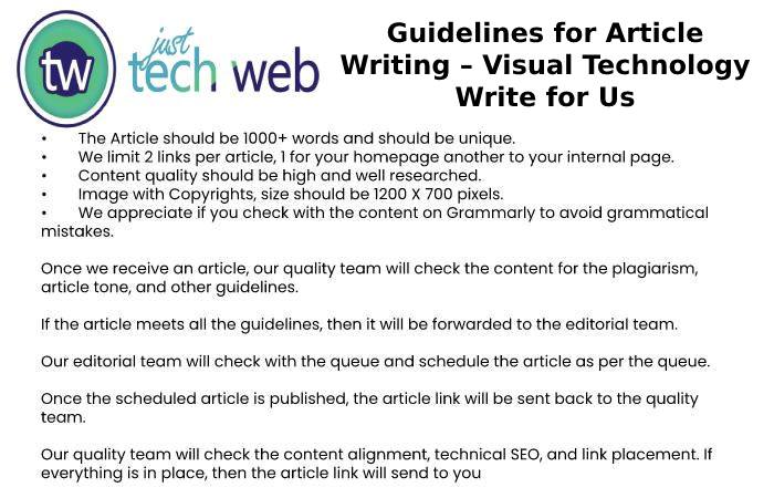 Guidelines for Article Writing – Visual Technology Write for Us