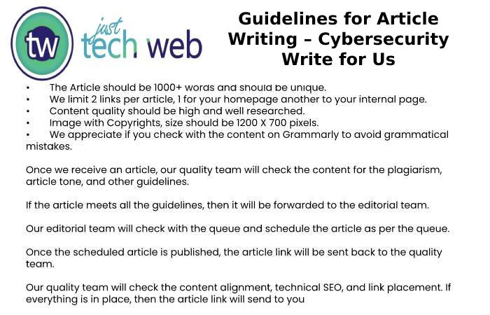 Guidelines for Article Writing – Cybersecurity Write for Us