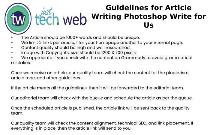 Guidelines for Article Writing Photoshop Write for Us
