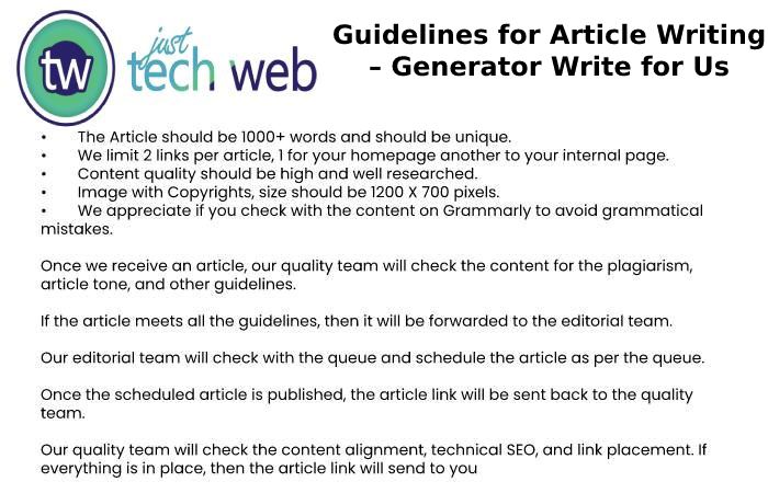 Guidelines for Article Writing – Generator Write for Us