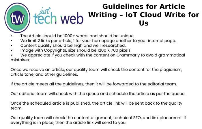 Guidelines for Article Writing – IoT Cloud Write for Us