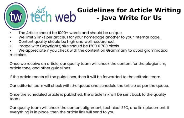 Guidelines for Article Writing – Java Write for Us
