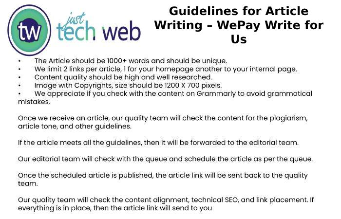 Guidelines for Article Writing – WePay Write for Us (1)