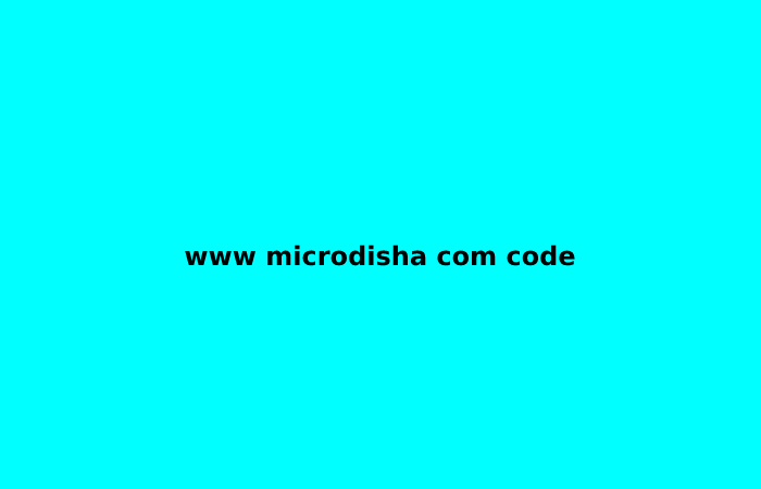 www microdisha com code