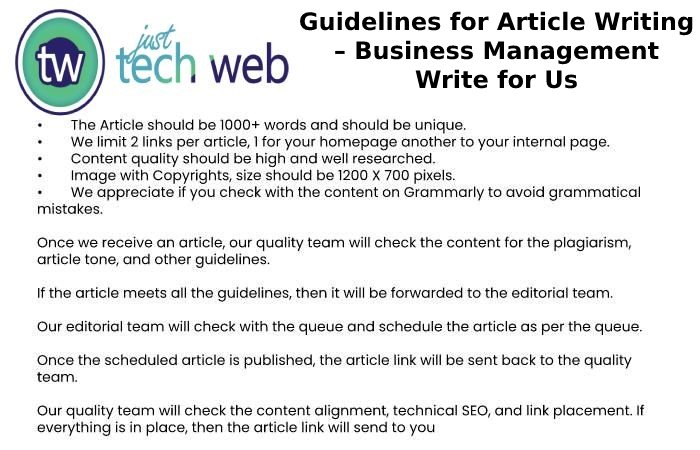 Guidelines for Article Writing – Business Management Write for Us
