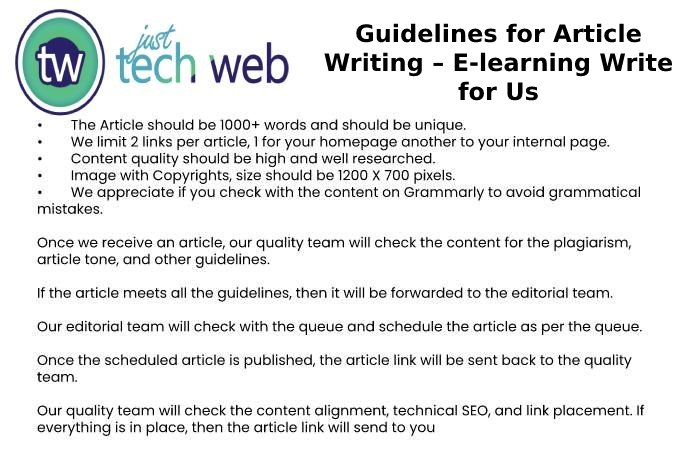 Guidelines for Article Writing – E-learning Write for Us