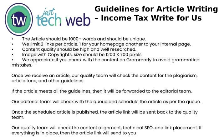 Guidelines for Article Writing – Income Tax Write for Us