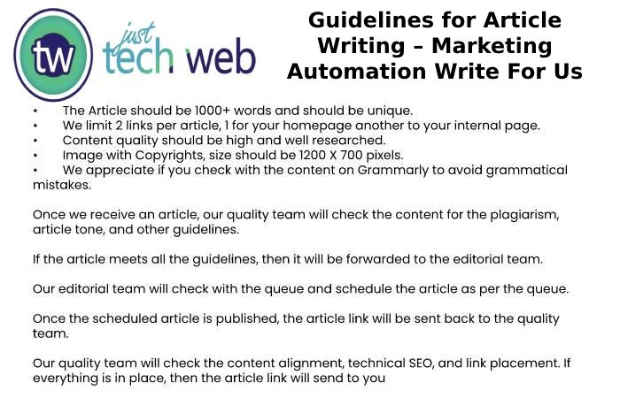 Guidelines for Article Writing – Marketing Automation Write For Us