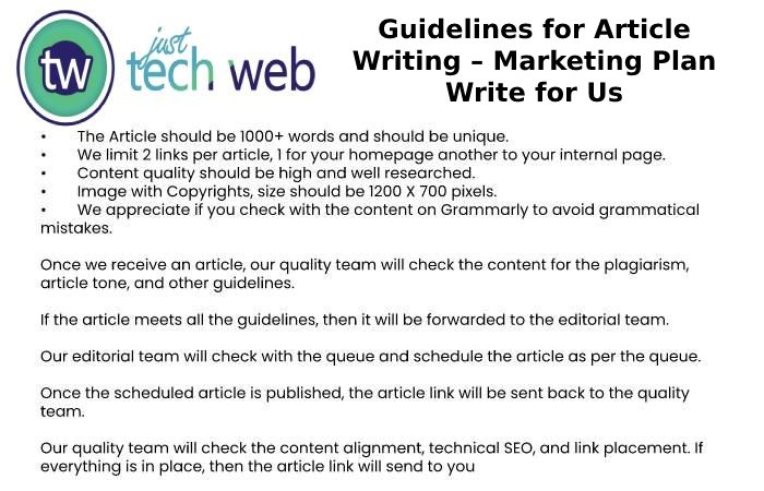 Guidelines for Article Writing – Marketing Plan Write for Us