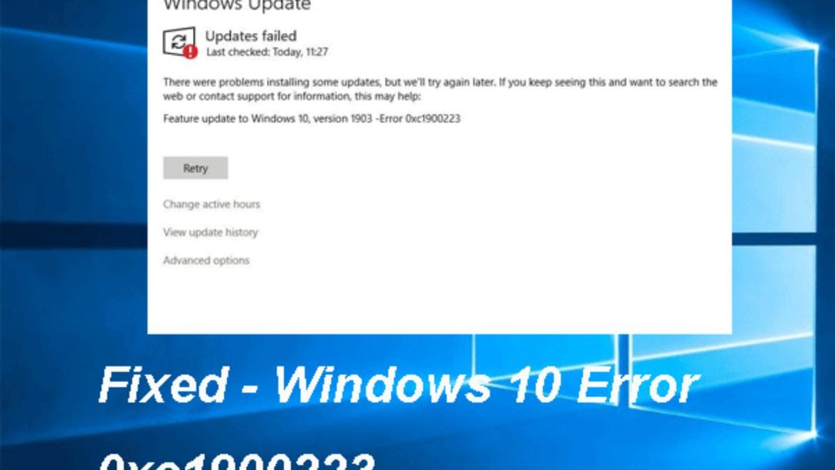 Feature update to Windows 10, version 1903 – Error 0xc1900223