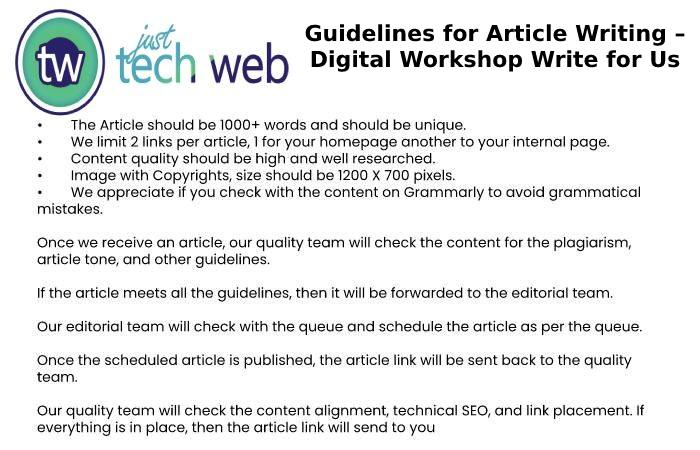 Guidelines for Article Writing – Digital Workshop Write for Us