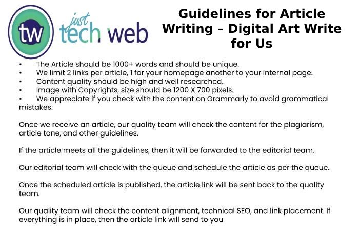 Guidelines for Article Writing – Digital Art Write for Us