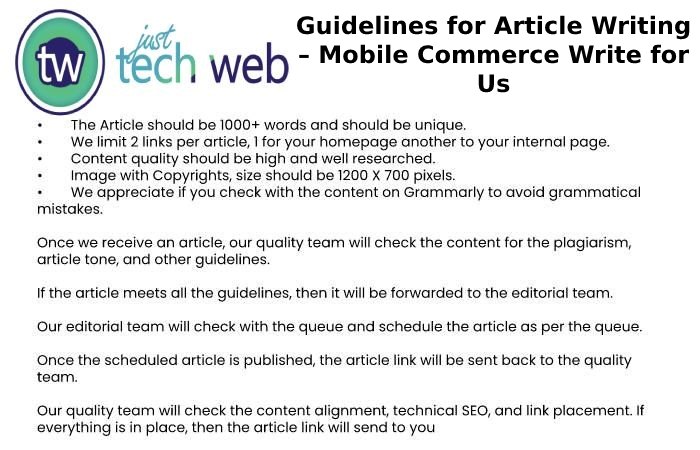 Guidelines for Article Writing – Mobile Commerce Write for Us