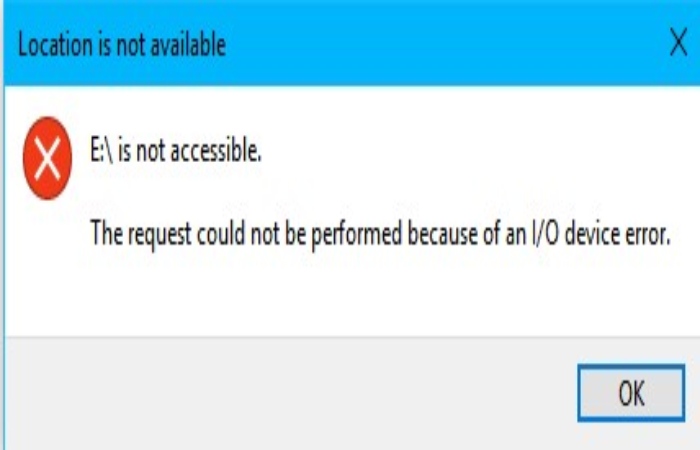 What does an I_O device error mean_ the Request Could not be Performed Because of an I_O Device Error
