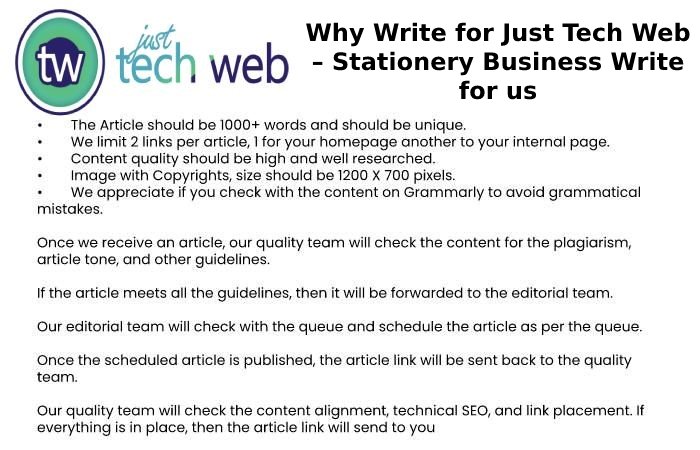Why Write for Just Tech Web – Stationery Business Write for us (1)