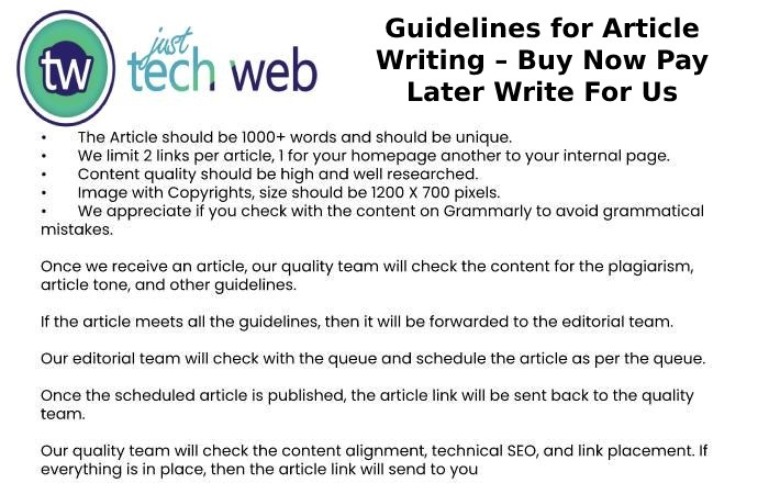 Guidelines for Article Writing – Buy Now Pay Later Write For Us