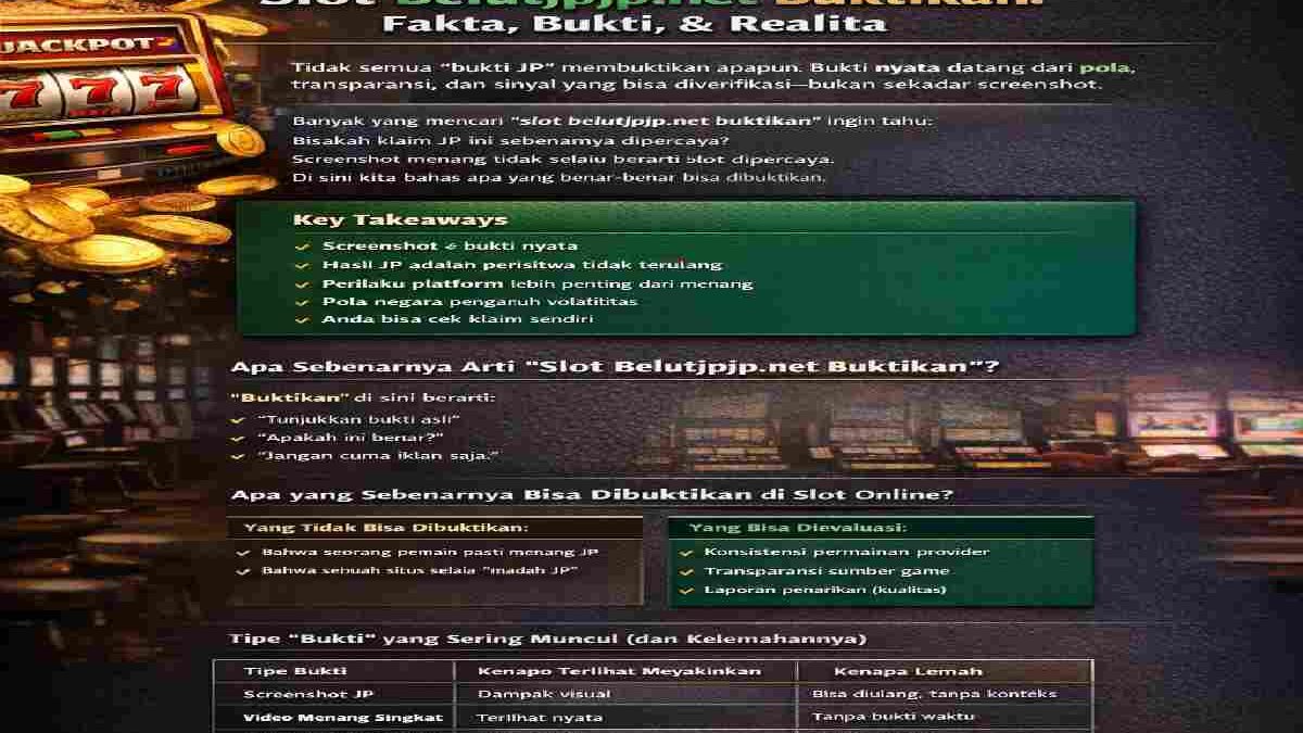 Slot Belutjpjp.net Buktikan: Fakta, Bukti, & Realita