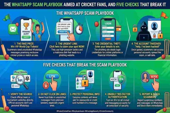 whatsapp scam playbook aimed at cricket fans